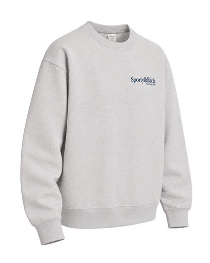 Run Club Crewneck - Heather Gray/Navy