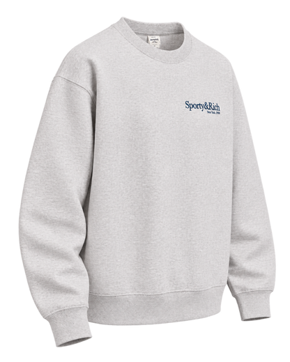 Run Club Crewneck - Heather Gray/Navy