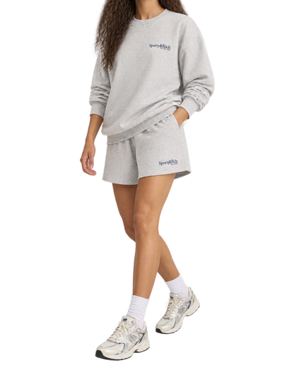 Run Club Crewneck - Heather Gray/Navy