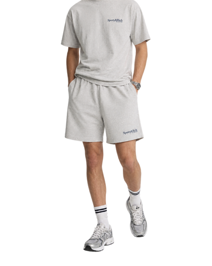 Run Club Gym Short - Heather Gray/Navy