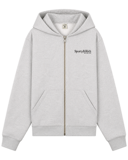 Run Club Zip Hoodie - Heather Gray/Black