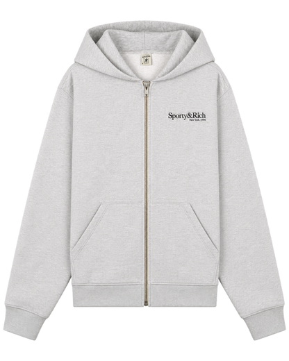 Run Club Zip Hoodie - Heather Gray/Black