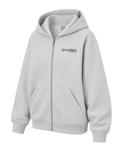 Run Club Zip Hoodie - Heather Gray/Black