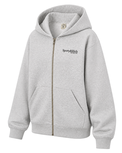 Run Club Zip Hoodie - Heather Gray/Black