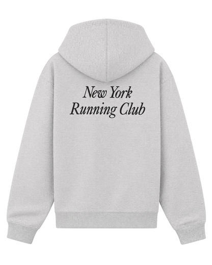 Run Club Zip Hoodie - Heather Gray/Black