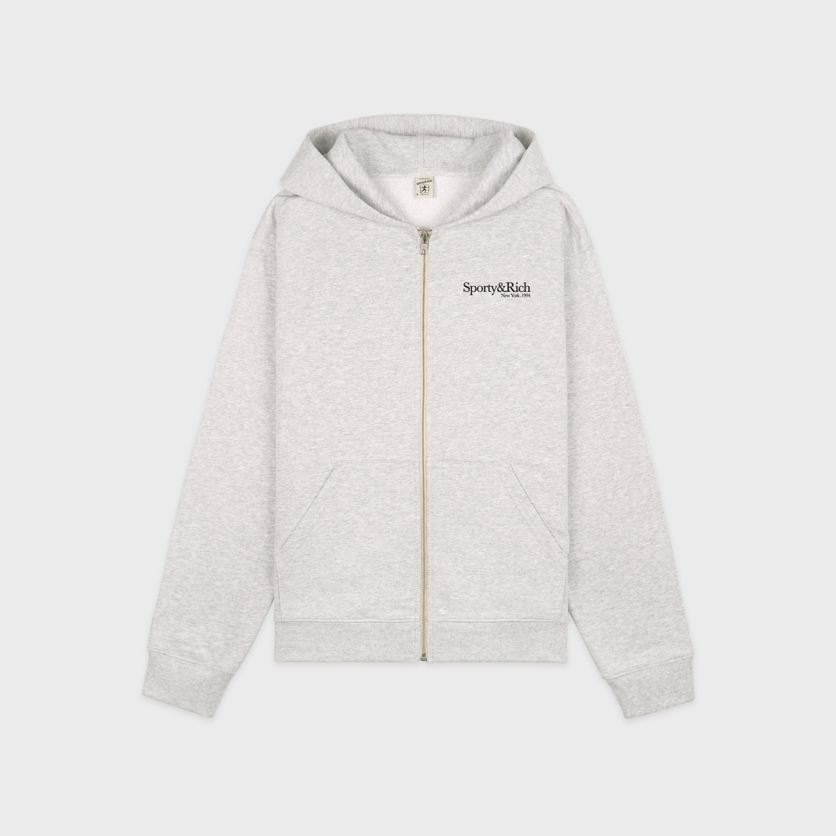 Run Club Zip Hoodie - Heather Gray/Black