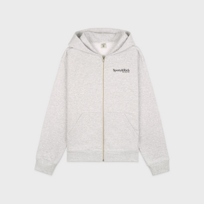 Run Club Zip Hoodie - Heather Gray/Black