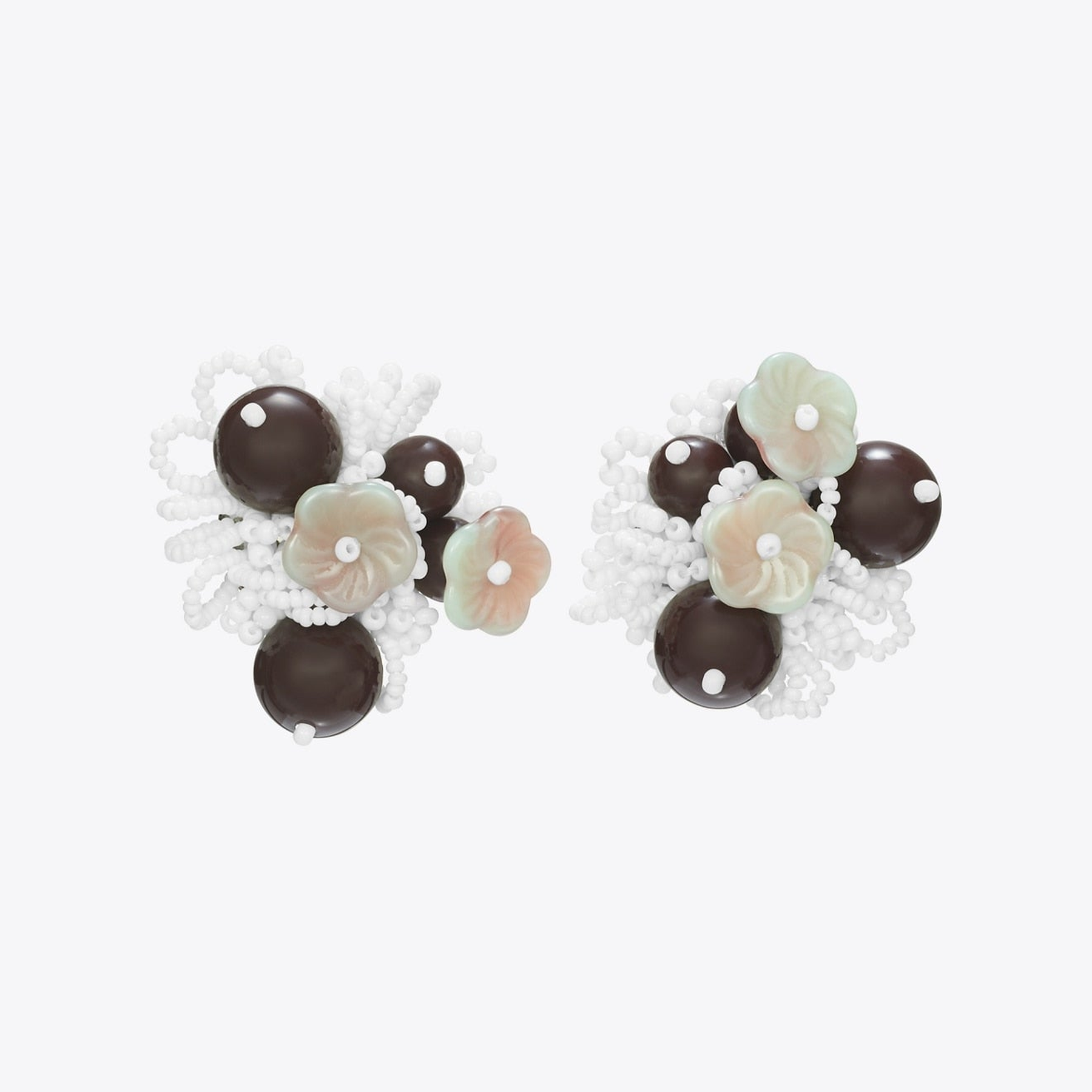 Runway Beaded Cluster Earrings