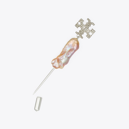 Runway Logo Pearl Pin