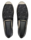 FENDI ZUCCA FF GRAY CANVAS LOGO ESPADRILLES LOAFER