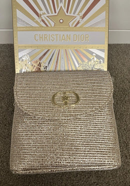 Rare Dior Beauty Vip Gift 2025 Gold Pouch Bag comes with Gold Strap