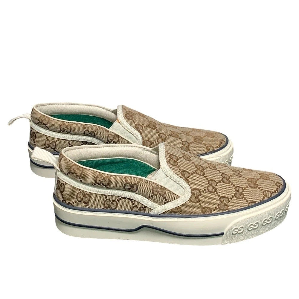 Gucci Women's GG Tennis 1977 Slip-On Sneaker – Beige & Ebony