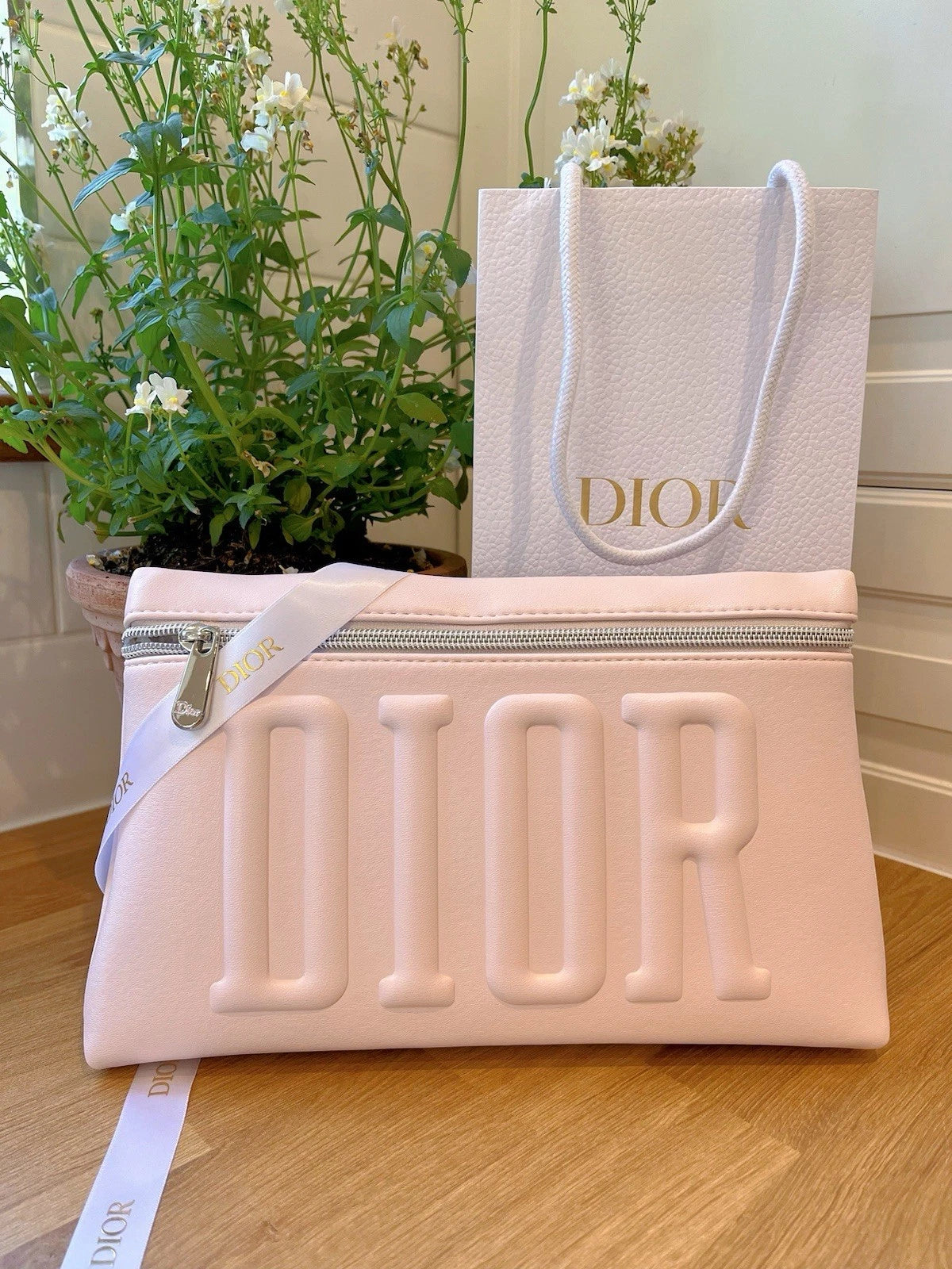 Dior Baby Pink Makeup Bag