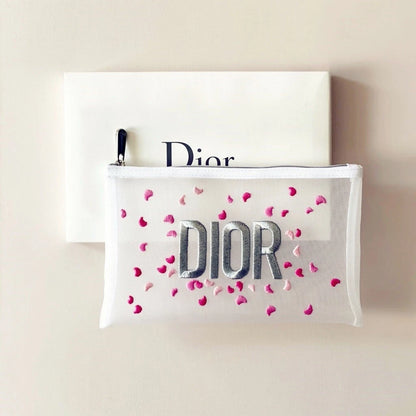 GENUINE Dior Pink Petal Makeup Traveling Wash BAG VIP GIFT BeautyCounter Limited