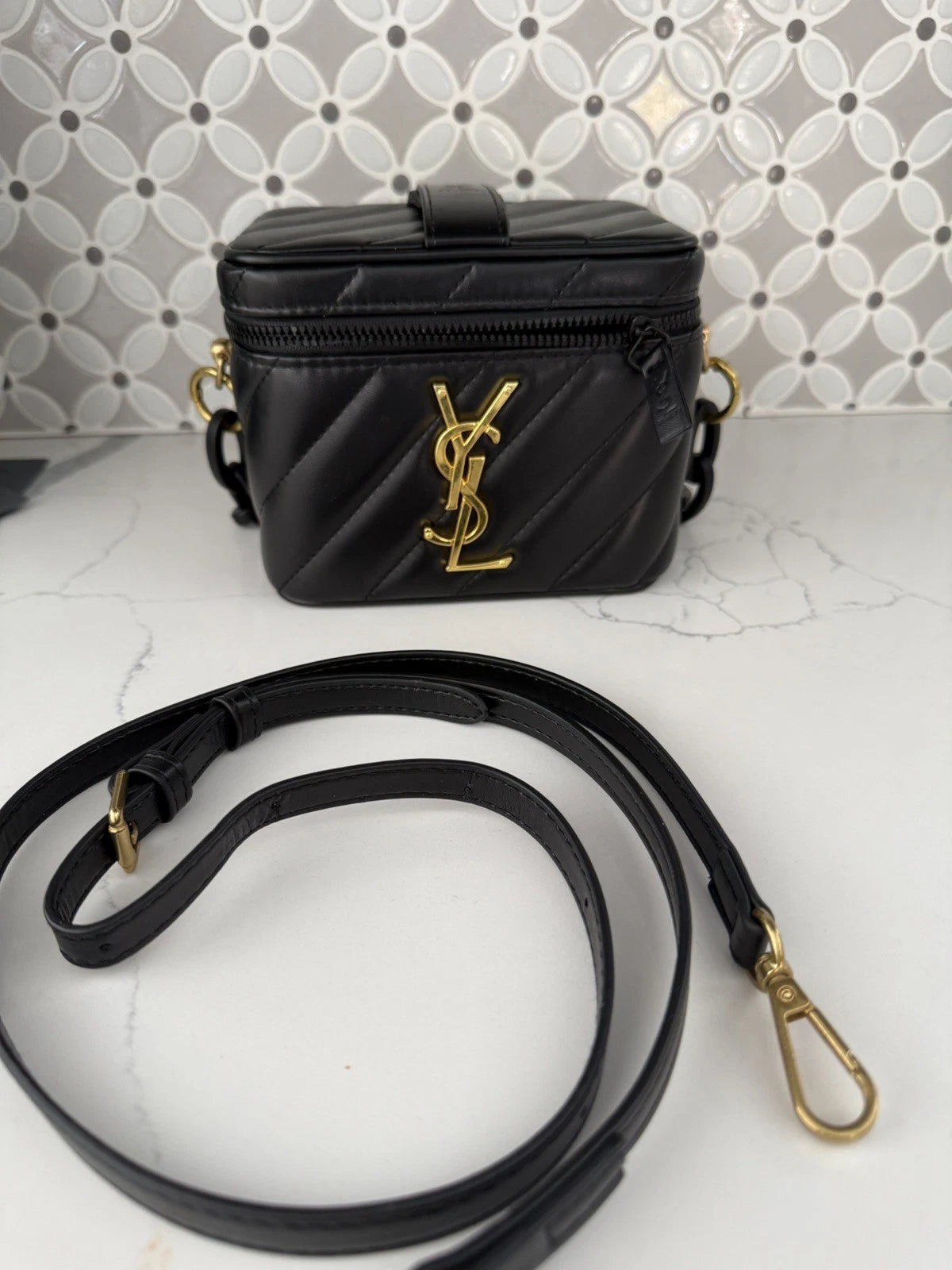 YSL Beaute Vanity Case VIP GIFT YVES Saint Laurent Bag Black