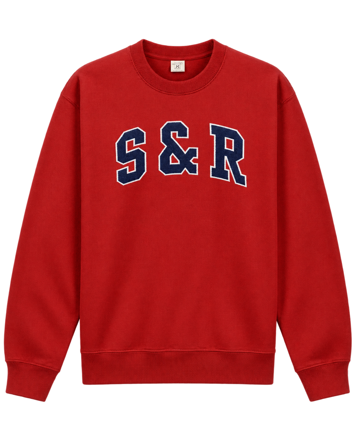 S&R Ivy Crewneck - Ruby/Navy