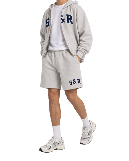 S&R Ivy Gym Short - Heather Gray/Navy