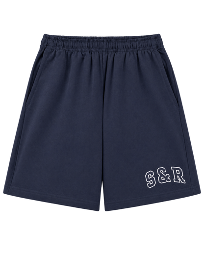 S&R Ivy Gym Short - Navy/White