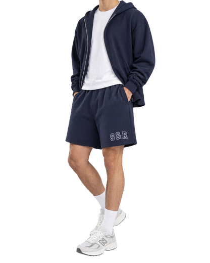 S&R Ivy Gym Short - Navy/White