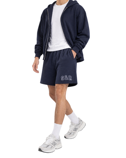 S&R Ivy Gym Short - Navy/White
