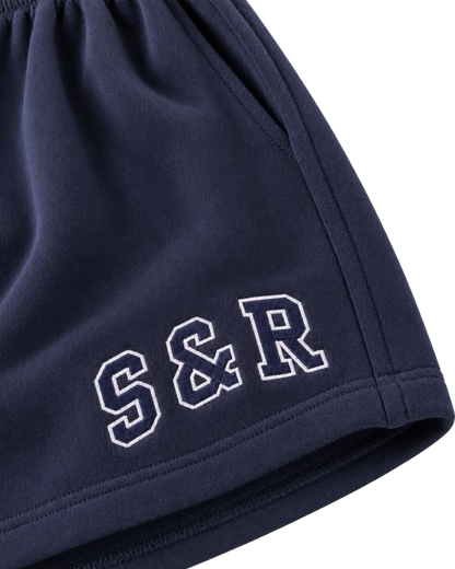 S&R Ivy Gym Short - Navy/White