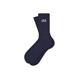S&R Ivy Socks - Navy/White