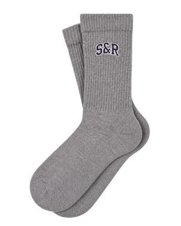 S&R Ivy Socks - Heather Gray/Navy