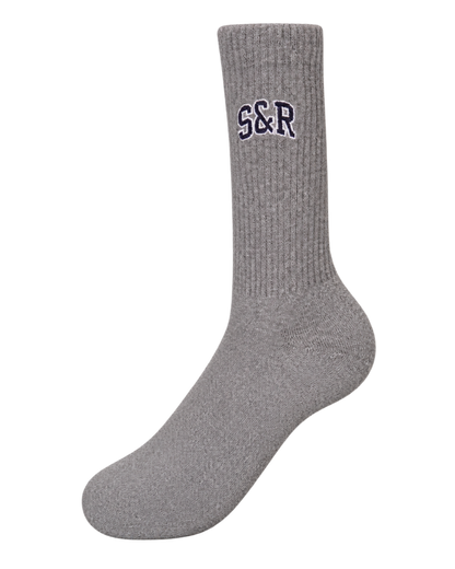S&R Ivy Socks - Heather Gray/Navy