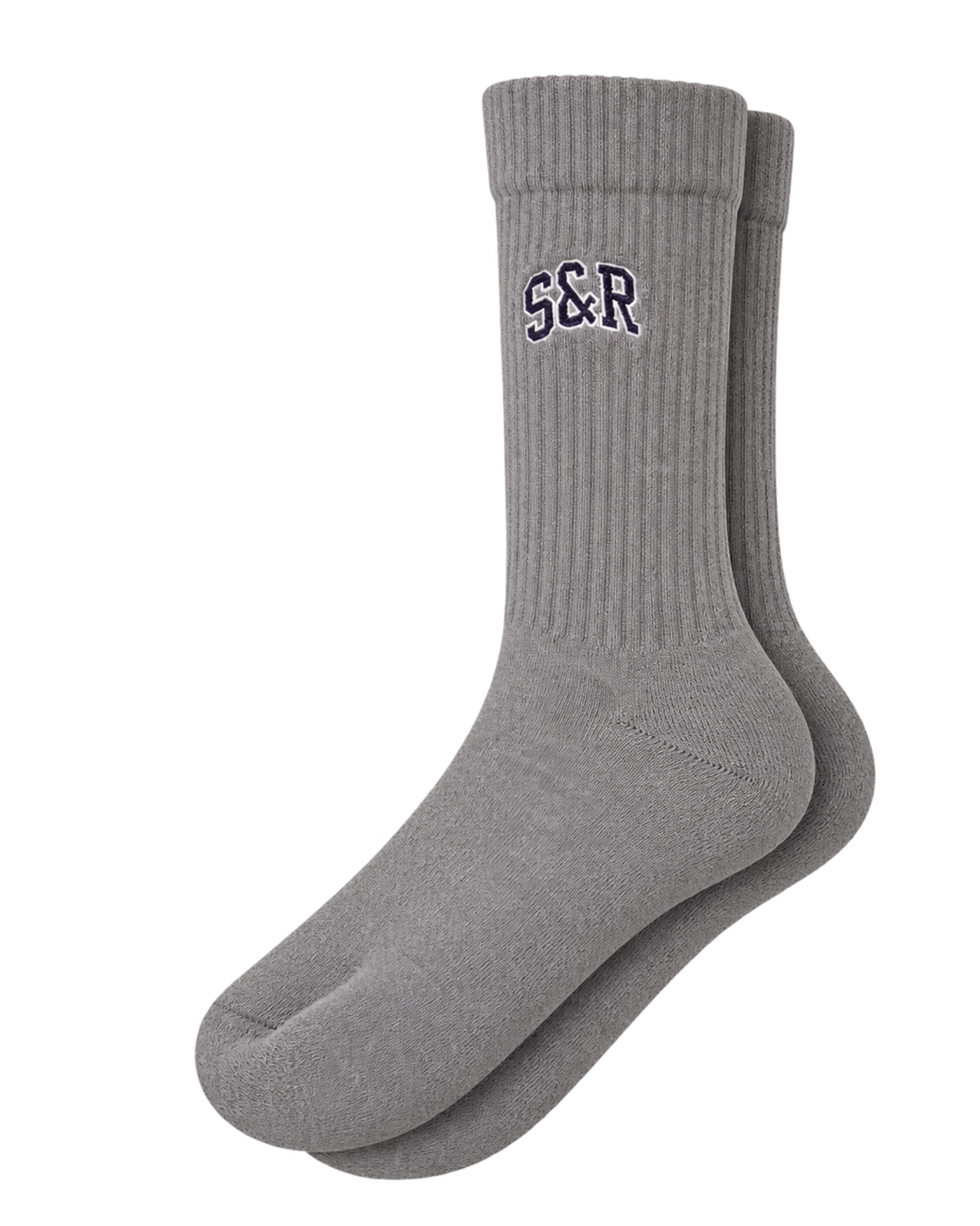 S&R Ivy Socks - Heather Gray/Navy