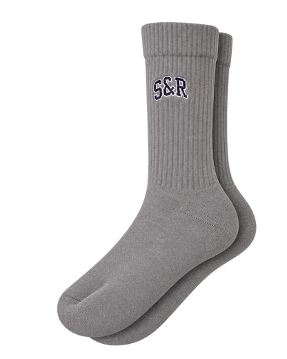 S&R Ivy Socks - Heather Gray/Navy