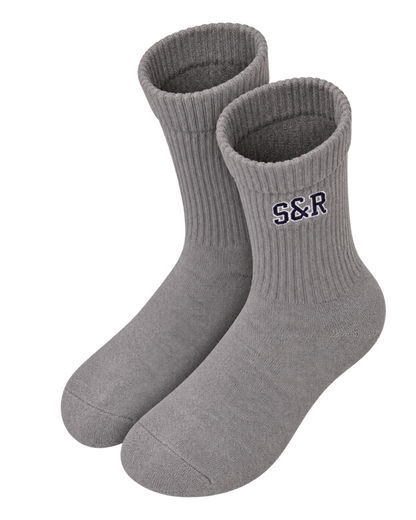 S&R Ivy Socks - Heather Gray/Navy