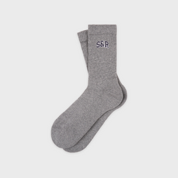 S&R Ivy Socks - Heather Gray/Navy