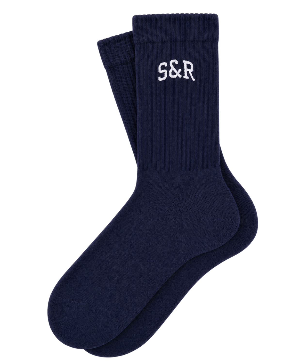 S&R Ivy Socks - Navy/White
