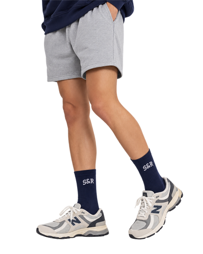 S&R Ivy Socks - Navy/White
