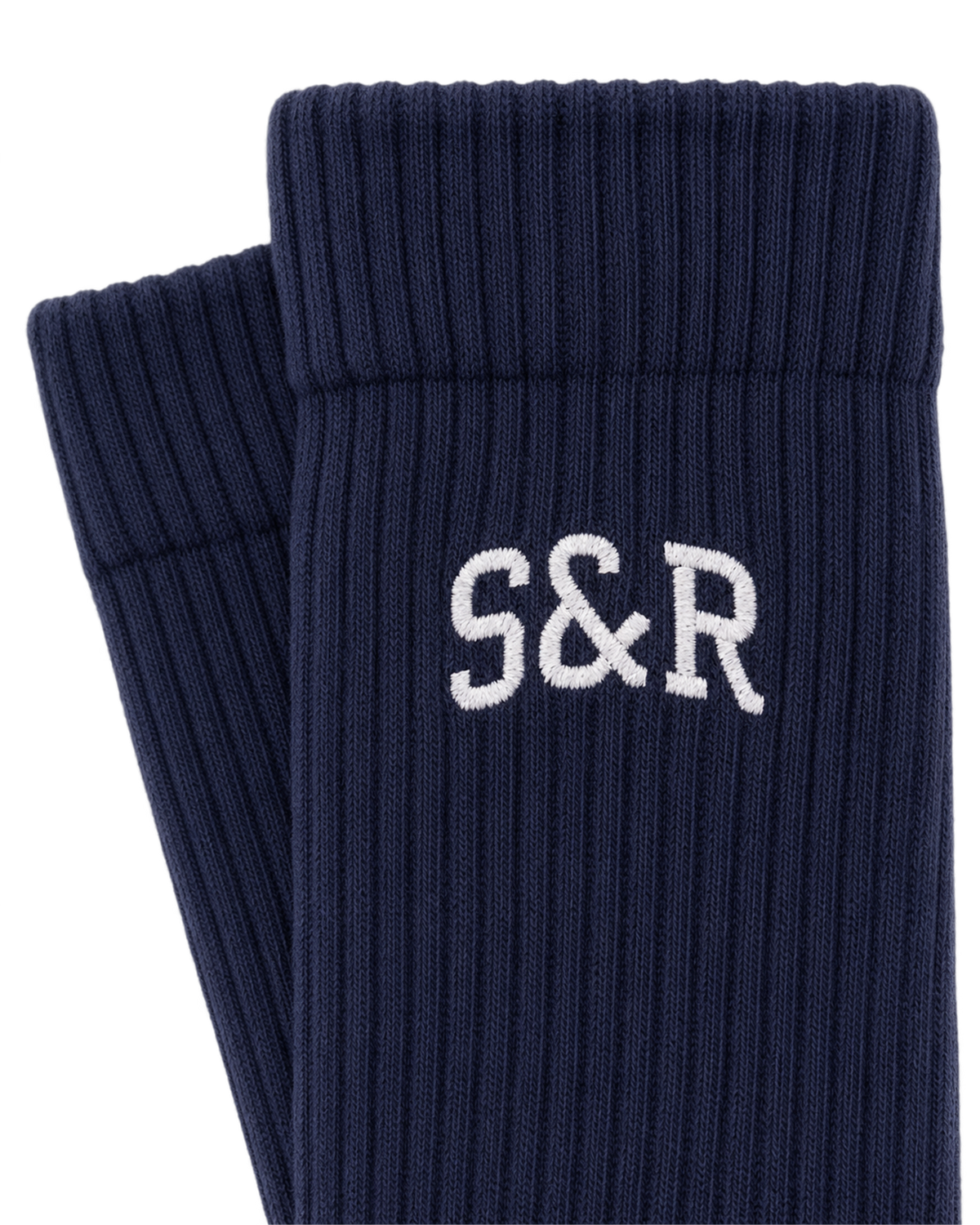 S&R Ivy Socks - Navy/White
