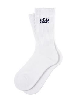 S&R Ivy Socks - White/Navy