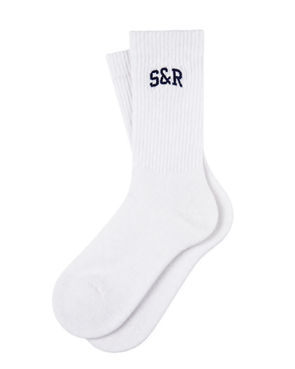 S&R Ivy Socks - White/Navy