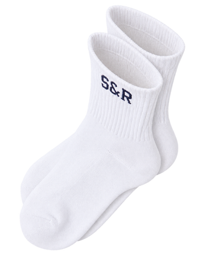 S&R Ivy Socks - White/Navy