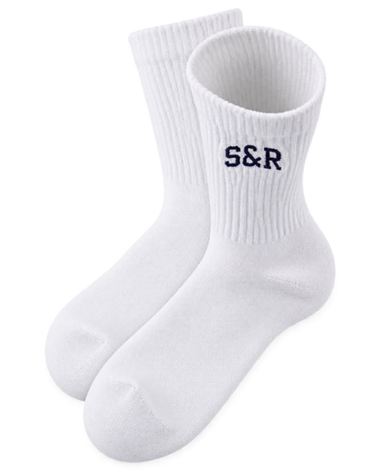 S&R Ivy Socks - White/Navy