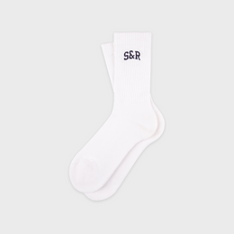S&R Ivy Socks - White/Navy