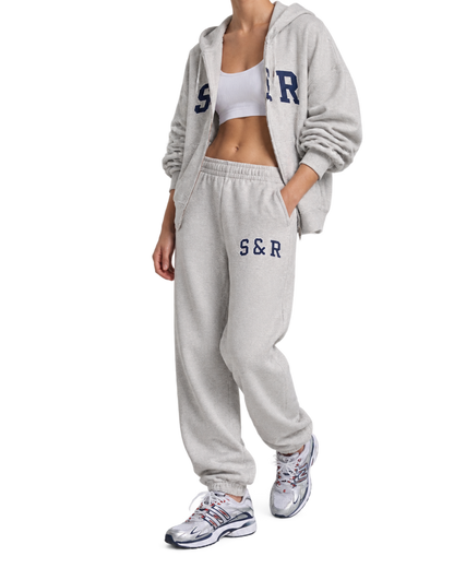 S&R Ivy Sweatpant - Heather Gray/Navy