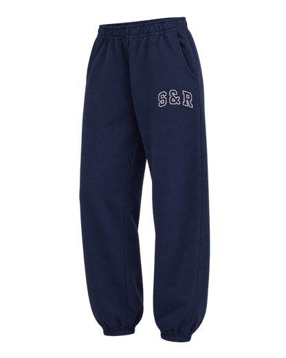 S&R Ivy Sweatpant - Navy/White
