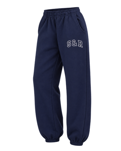 S&R Ivy Sweatpant - Navy/White