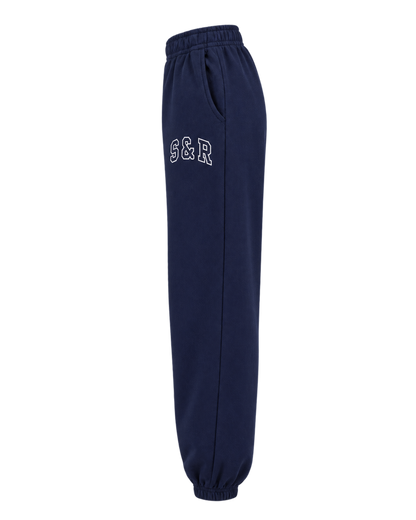 S&R Ivy Sweatpant - Navy/White
