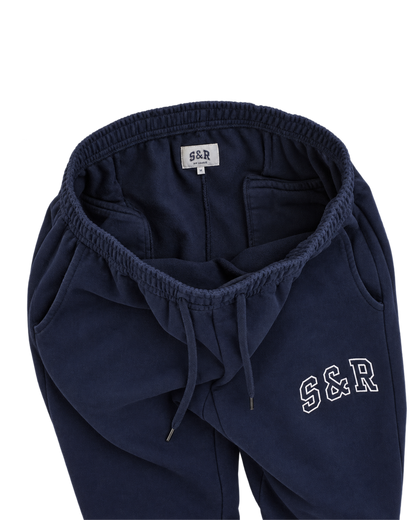 S&R Ivy Sweatpant - Navy/White