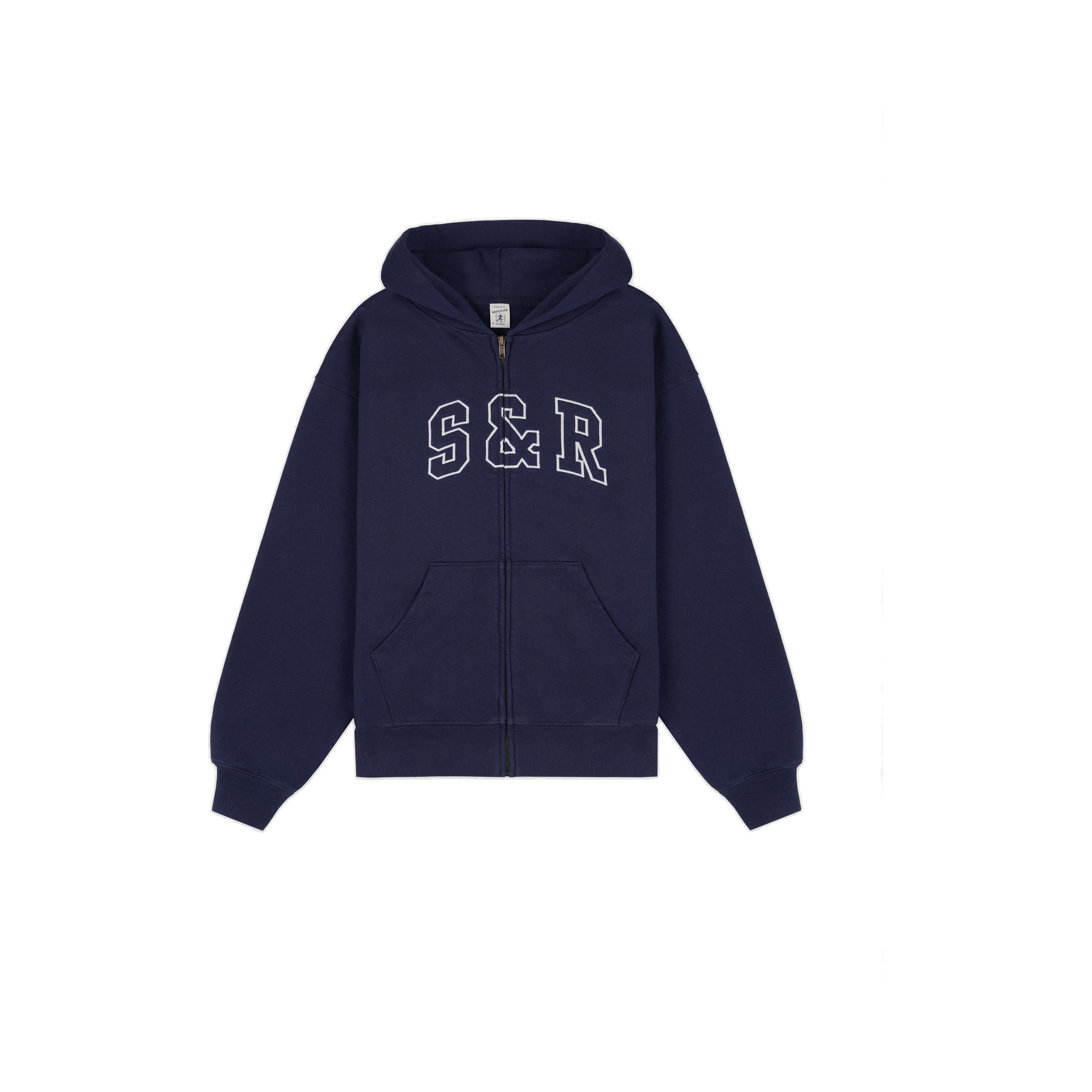 S&R Ivy Zip Hoodie - Navy/White