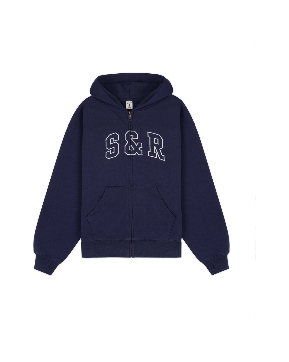 S&R Ivy Zip Hoodie - Navy/White