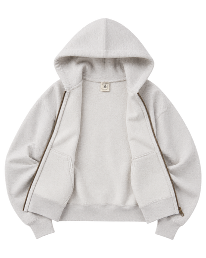 S&R Ivy Zip Hoodie - Heather Gray/Navy