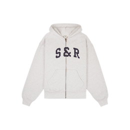S&R Ivy Zip Hoodie - Heather Gray/Navy