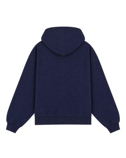 S&R Ivy Zip Hoodie - Navy/White